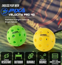 USAPA Approved Bakers Dozen 40 Hole Crack Resistant Injection Molded Pickleballs
