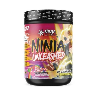 NINJA UNLEASHED HIGH STIM PRE WORKOUT 600mg from 3 different Caffeine Sources! ￼