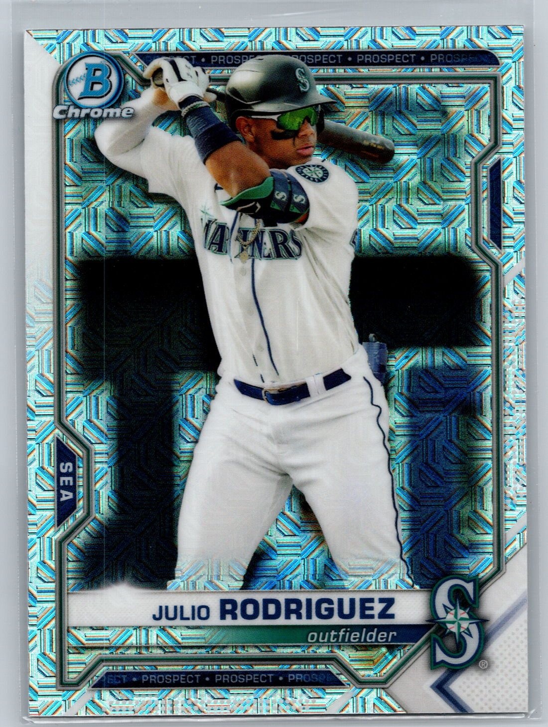 2021 Bowman #BCP-86 Julio Rodriguez Chrome Prospects Mojo Refractor