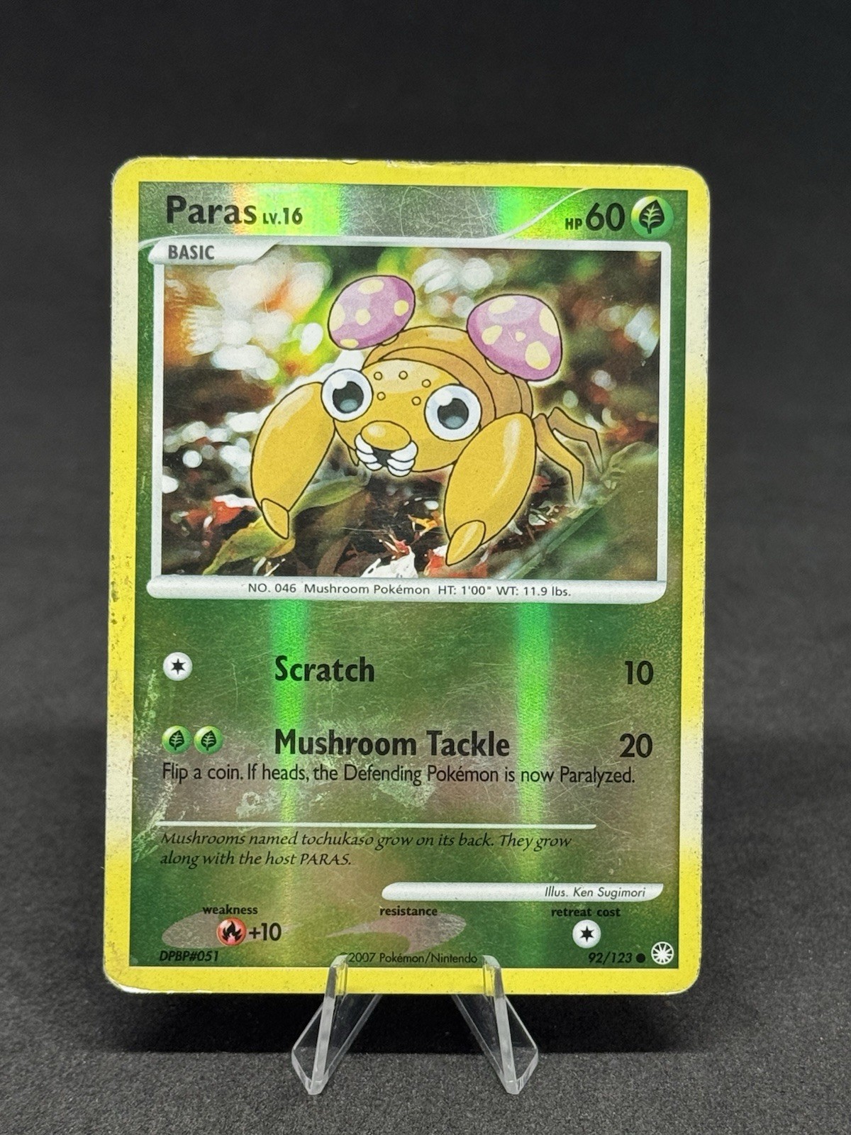 Pokémon Paras 92/123 Mysterious Treasures Reverse Holo
