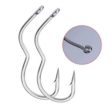 12PCS High Carbon Steel Automatic Flip Fishing Hook Freshwater 6#-13# Sharp 