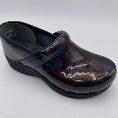 #ad #ad Dansko PRO Petrol Oil Clogs Rainbow Iridescent Slip On Shoes Sz EU 38 US 7.5 8 $32.39