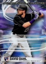 2017 Topps Chrome Freshman Flash #FF4 David Dahl Rookie RC Card. rookie card picture