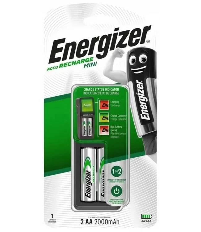 Energizer Ladegerät 2x AA 2000mAh Akku Charger 100-230V Überladeschutz - Bild 1 von 1