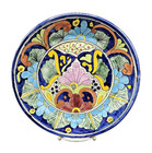 Mexican Talavera Pottery Decorative Plate Hand Painted 9.24" Signed T Vazquez — photo 1