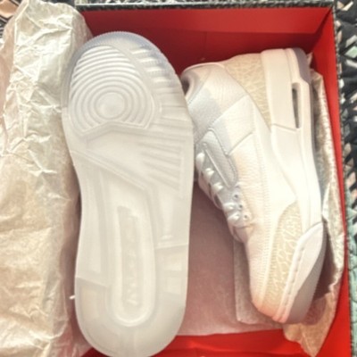 Size 9 - Air Jordan 3 Retro Triple White for sale online | eBay