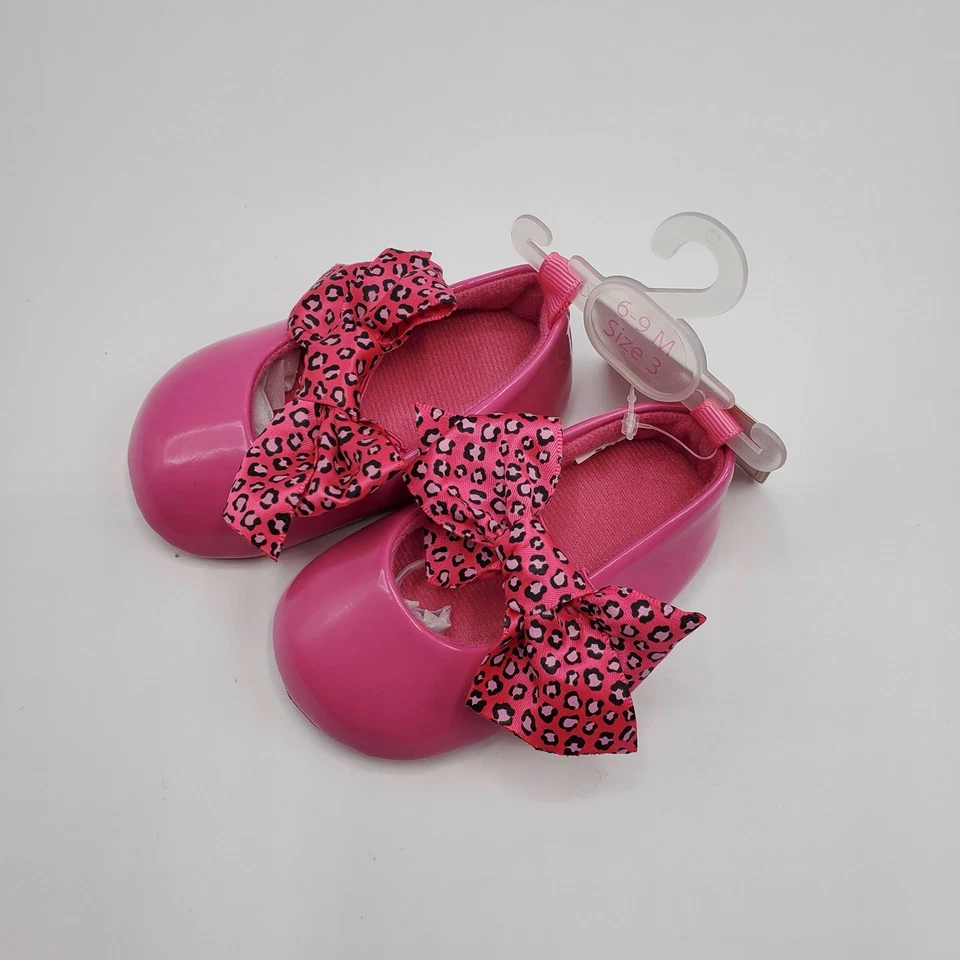 Vitaminas Bebé Bebé Niña Elegante Suela Suave Mary Jane Rosa Zapatos 6-9 Meses Nuevos con Etiquetas Foto 2 de 3