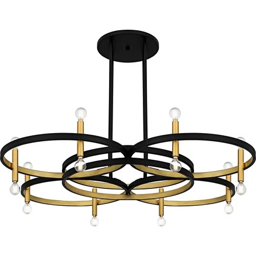 Matte Black  Chandelier from the Winsland Collection - Picture 4 of 6