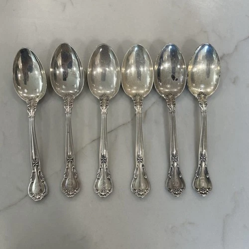 Five Gorham Chantilly Sterling Silver Spoons Marked Lion Anchor Pat 95 170 Grams