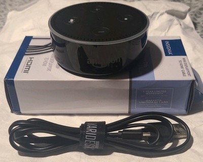 Amazon Echo Dot 2nd Generation Smart Speaker - Black Tested Working