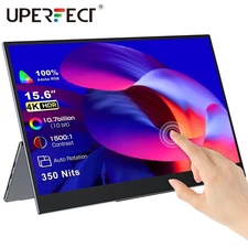 UPERFECT 4K Portable Monitor Touchscreen 15.6'' 100% Adobe RGB 1500:1 G-Sensor