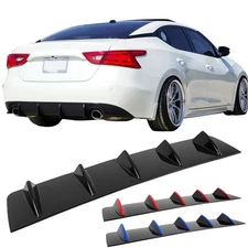 Gloss Black Rear Diffuser Shark Bumper Lip Spoiler For Nissan Maxima 2009-2021