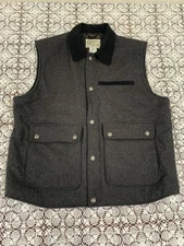 Cripple Creek Mens Wool Snap Vest Rancher Western Cowboy Pockets XL