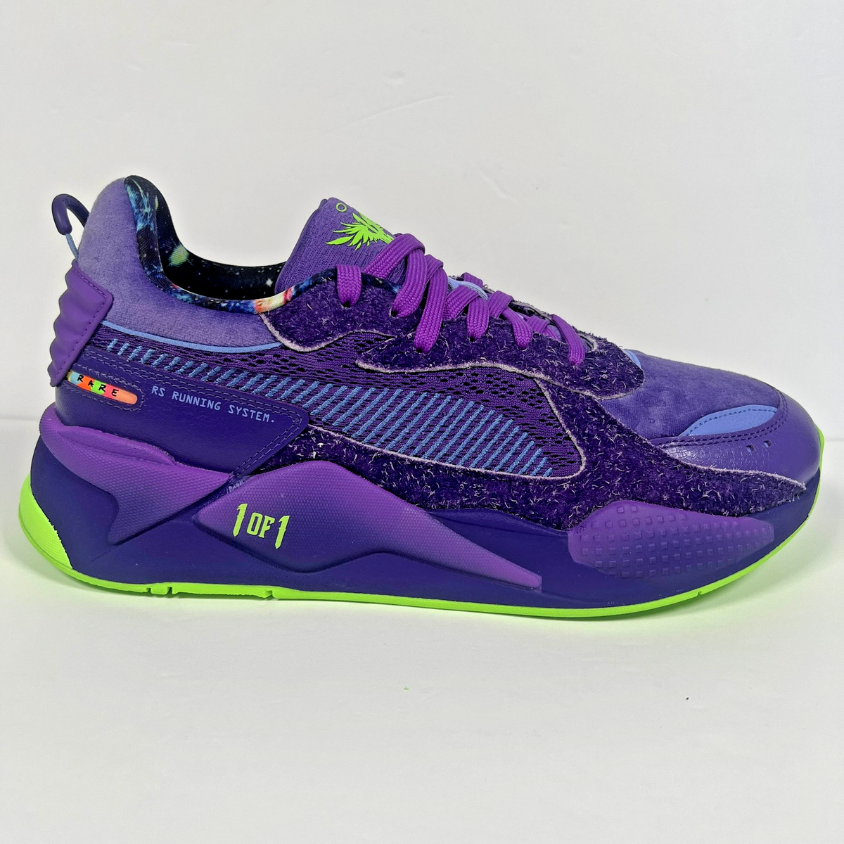 Puma LaMelo Ball X RS-X Galaxy Melo Ball Sneakers Purple Green Shoes Puma RS-X LaMelo Ball Galaxy Performance Running Shoes  main image 3