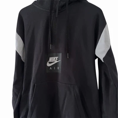 Nike Air Half Zip Hoodie Herren Pullover Schwarz Grau Gr. S Kapuzenpullover - Bild 1 von 4