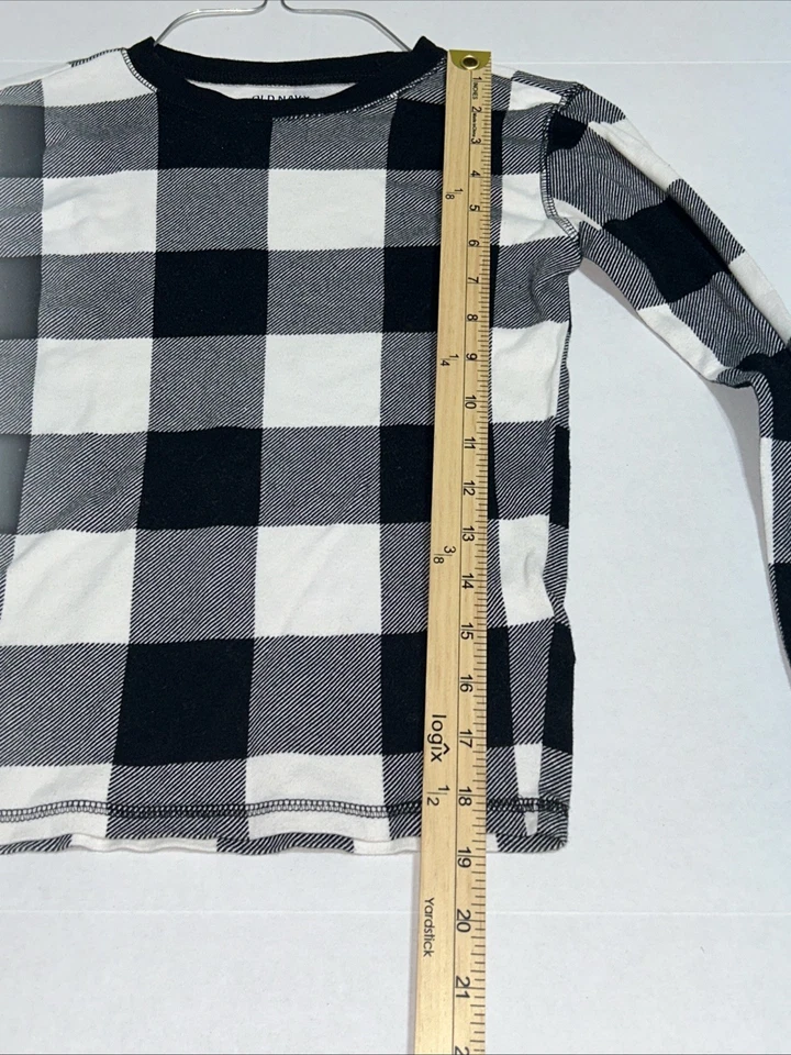 Детская клетчатая рубашка с длинным рукавом The Children's Place унисекс размер L 10 черная белая - Изображение 4 из 4