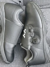 Lefu Men Sz 9 Black Golf Shoes Outdoor Fast Lacing Dial Closure Golf Shoes 