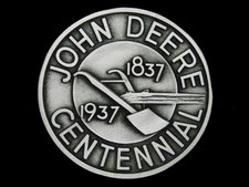 UB05135 *NOS* VINTAGE 1980s **JOHN DEERE 1937 CENTENNIAL** FARM EQUIPMENT BUCKLE