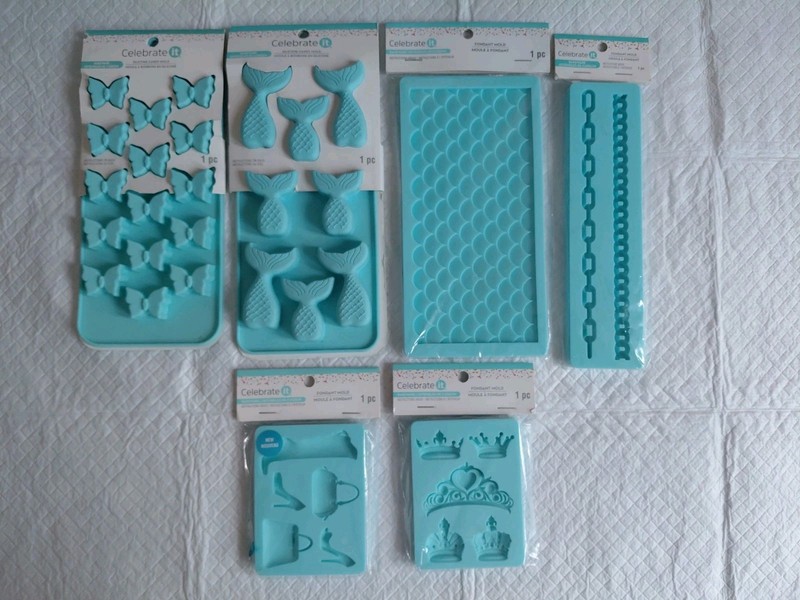 Lot of New Silicone Fondant Molds 6 total
