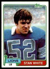 1981 Topps #27 Stan White Detroit Lions Card