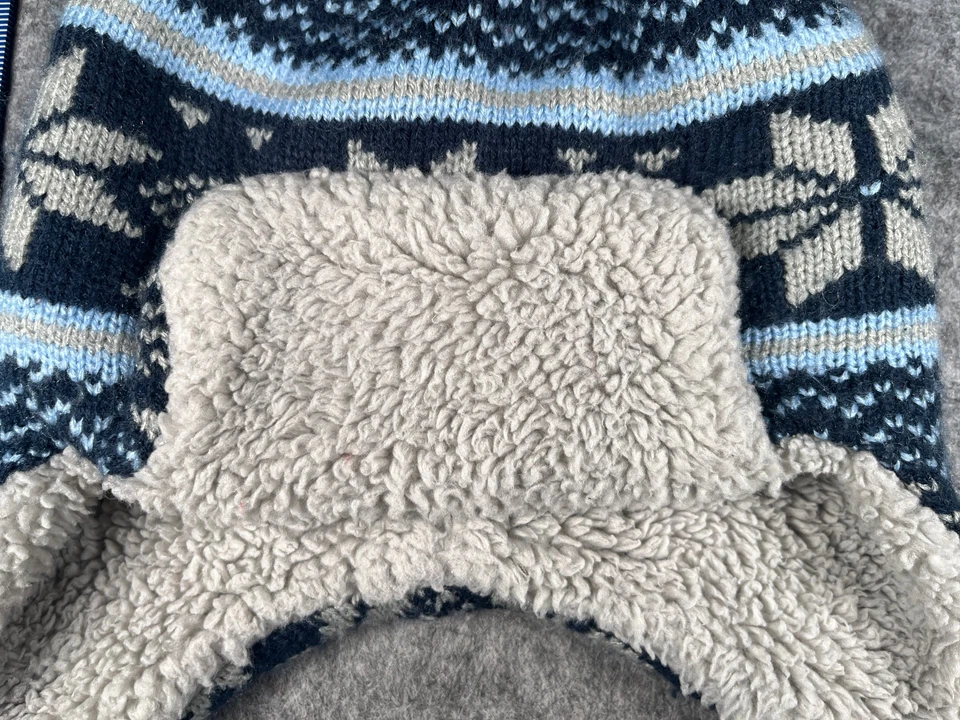 Gorro Berkshire Trapper Juvenil Talla Única Azul Fair Isle Acrílico Poli Oreja Solapa Foto 2 de 4