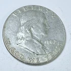 1962 Franklin Half Dollar - 90% Silver - Circulated Coin #4938