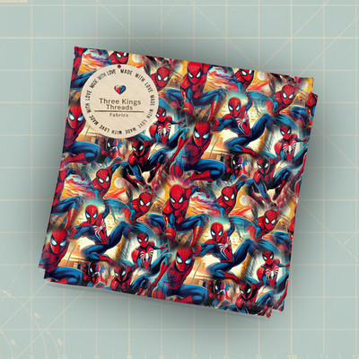 Marvel SpiderMan Cartoon DBP 1 Yard Print Fabric Seamless Design Appro 59x36