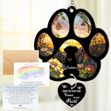 DIY Dog Angel Suncatcher with Sympathy Card - Pet Sympathy Gifts for Loss of Dog