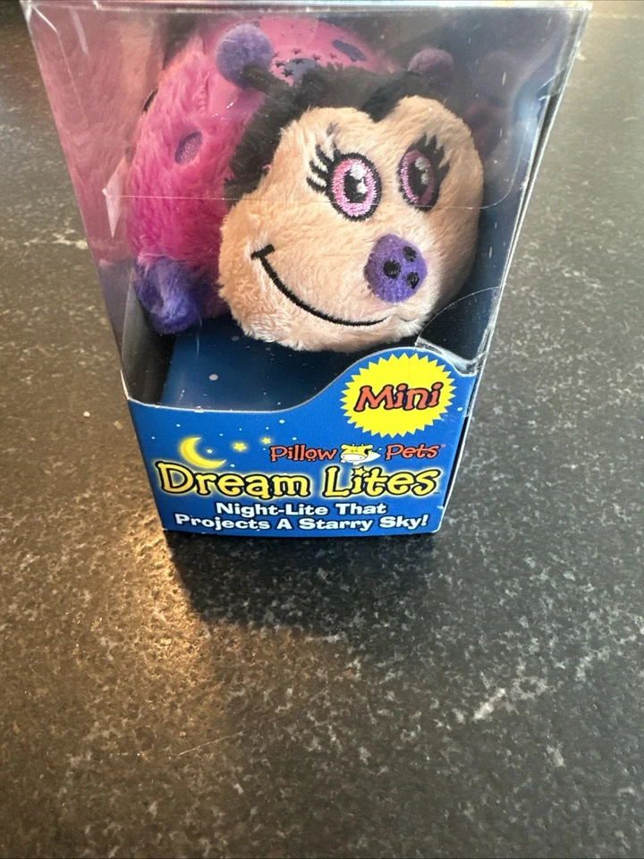 Pillow Pets Mini Dream Lites Hot Pink Lady Bug - Image 2 of 4