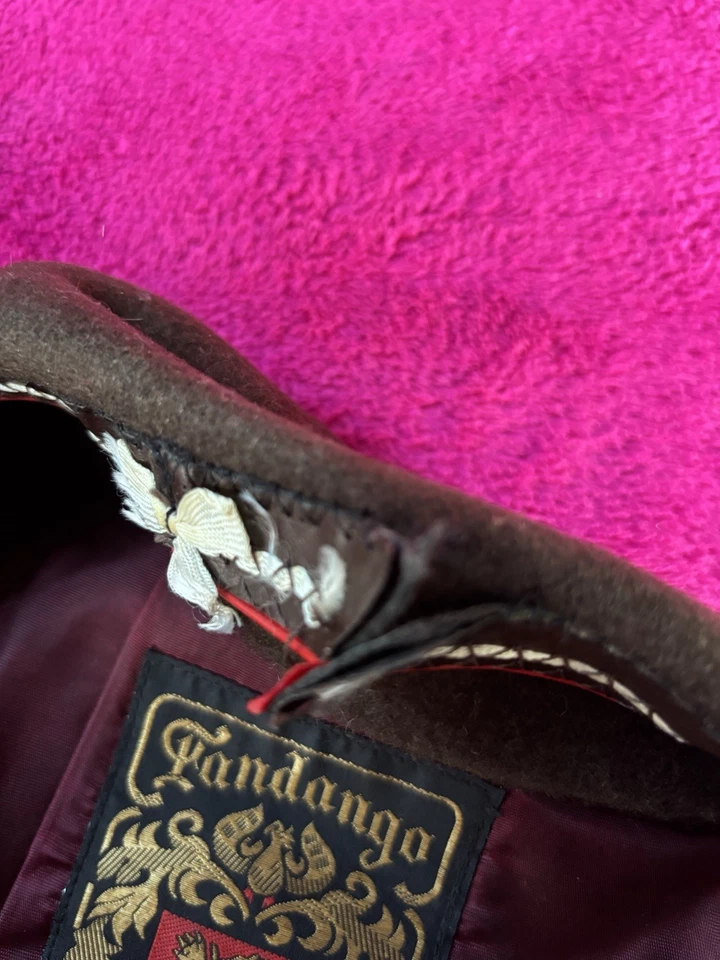 Boina marrón para hombre FANDANGO talla 9 1/2 100 % lana hecha en Francia Foto 4 de 4