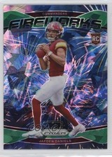 2024 Panini Prizm Fireworks Green Ice Prizm Jayden Daniels #24 1t99
