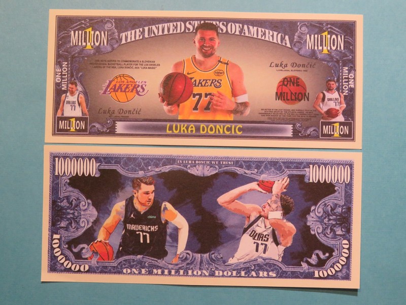 Luka DONCIC: L.A. Lakers BASKETBALL Player ~ $1,000,000 One Million Dollars