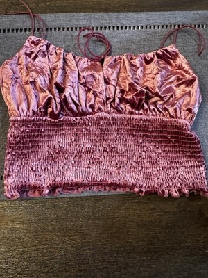 Stella Laguna Beach Crop Velvet Top Medium 