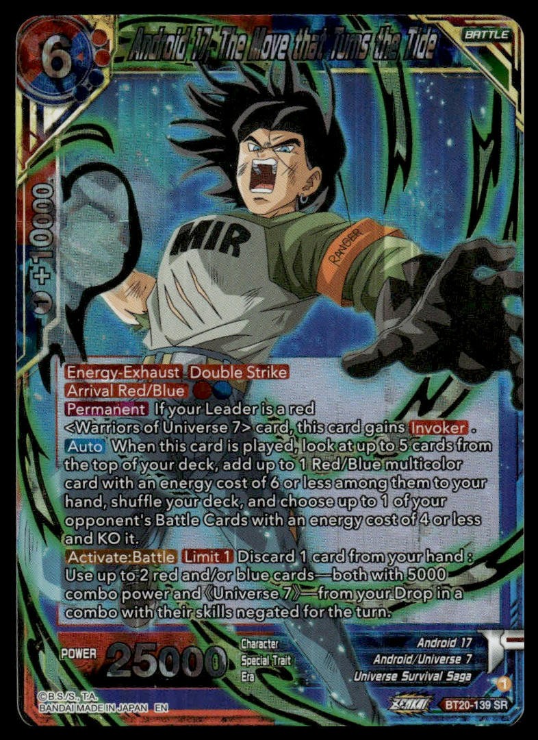 Android 17 The Move the Turns the Tide BT20-139 SR Holo Foil DBS NM