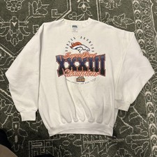 Denver Broncos Sweatshirt Mens XL White NFL Football Super Bowl XXXIII Crewneck