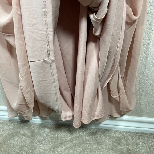 Dessy Collection Pink Chiffon Dress Size 4 Bishop Sleeve Cottagecore Fairy - Picture 6 of 13