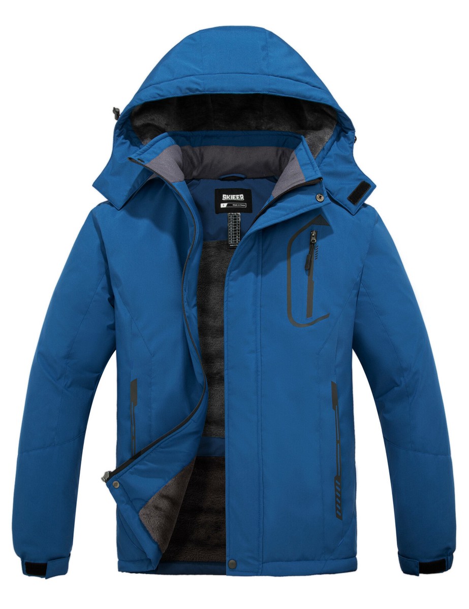 Skieer Men's Mountain Waterproof Ski Jacket Winter Rain Jacket