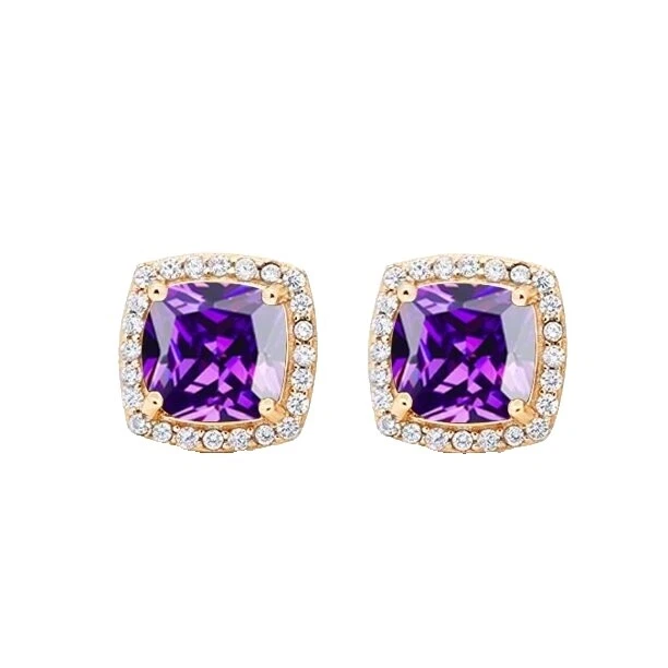 Tanzanite Yellow Gold Plated Fashion Jewelry