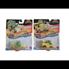  2 Two 2024 Hot Wheels Racer Verse - TMNT Michelangelo HRT28  Donatello HRT29