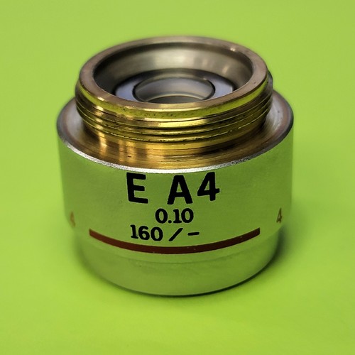 NICE Olympus CH2 Japan Microscope Objective lens 4x E A4 0.10 160/- (Red stripe)