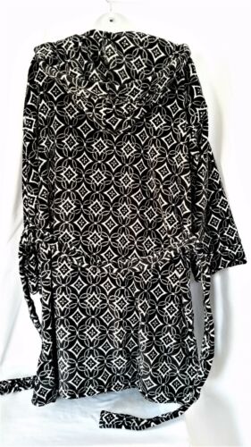 Vera Bradley Concerto Hooded Fleece Robe Bathrobe Plush Soft Pocket Small Medium - Picture 2 of 12