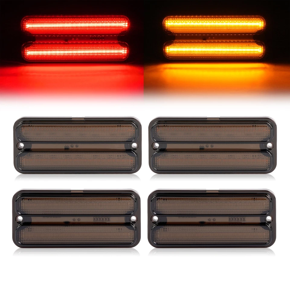 For Chevy C10 C20 GMC C15 K15 Pickup 1968-1972 LED Front Rear Side Marker Lights Foto 4 de 4