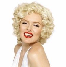 Costume adulto Marilyn Monroe bionda bomba vestito elegante accessorio parrucca moda