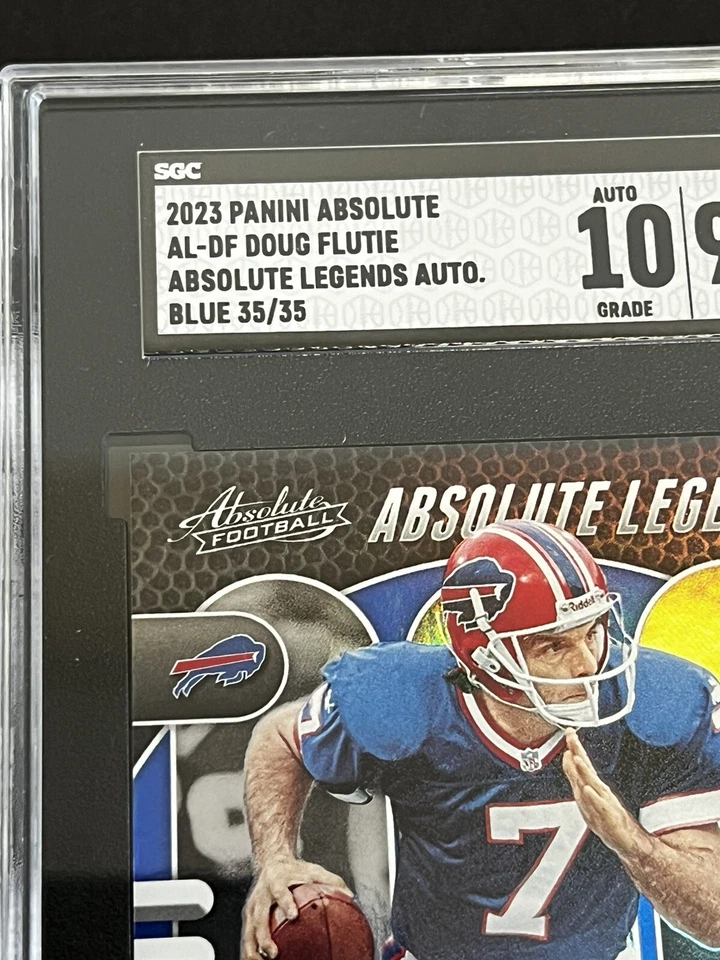 Doug Flutie 2023 Panini Absolute Legends Blue Auto #ed 35/35 SGC 9 / 10 Auto - Image 3 of 4