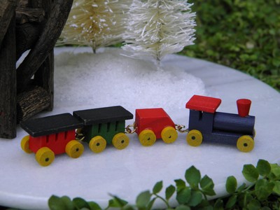 miniature train set for christmas village