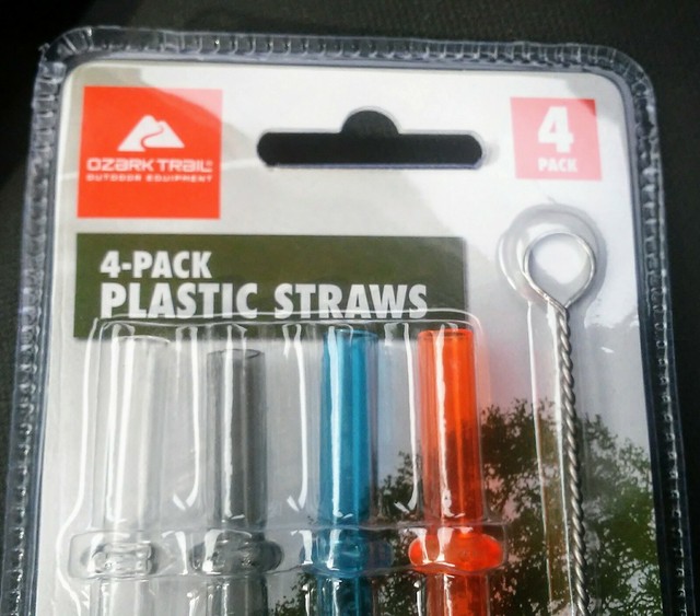 Ozark Trail 4 Plastic Straws With Cleaning Brush eBay
