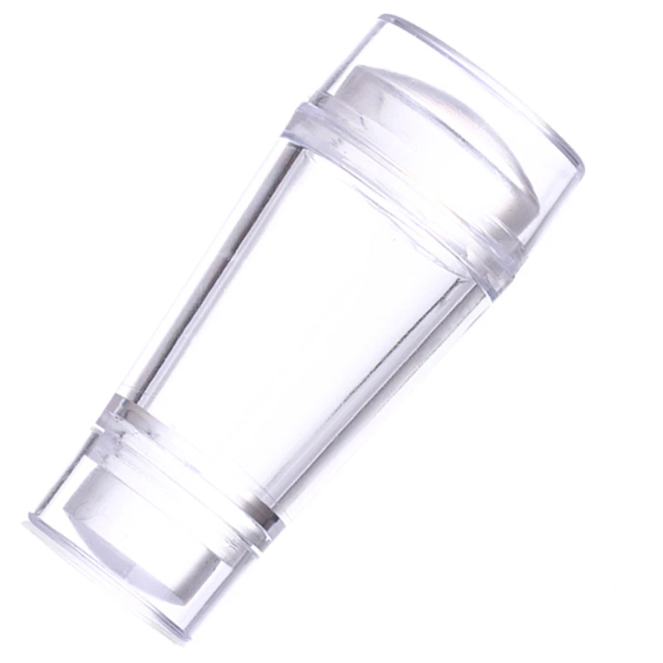 LOVENAILS Doppel Clear Stamper mit Kappen durchsichtig Jelly Nailart Stempel Platten