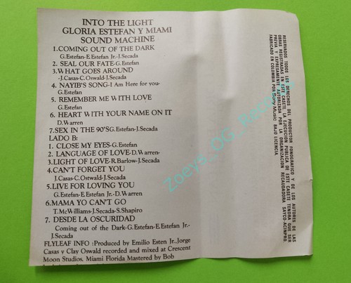 (Import) Gloria Estefan - Into The Light Cassette Tape 1991 - Picture 8 of 11