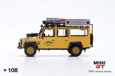MINI GT 108 Mijo Land Rover Defender 110 1989 Camel Trophy Winner