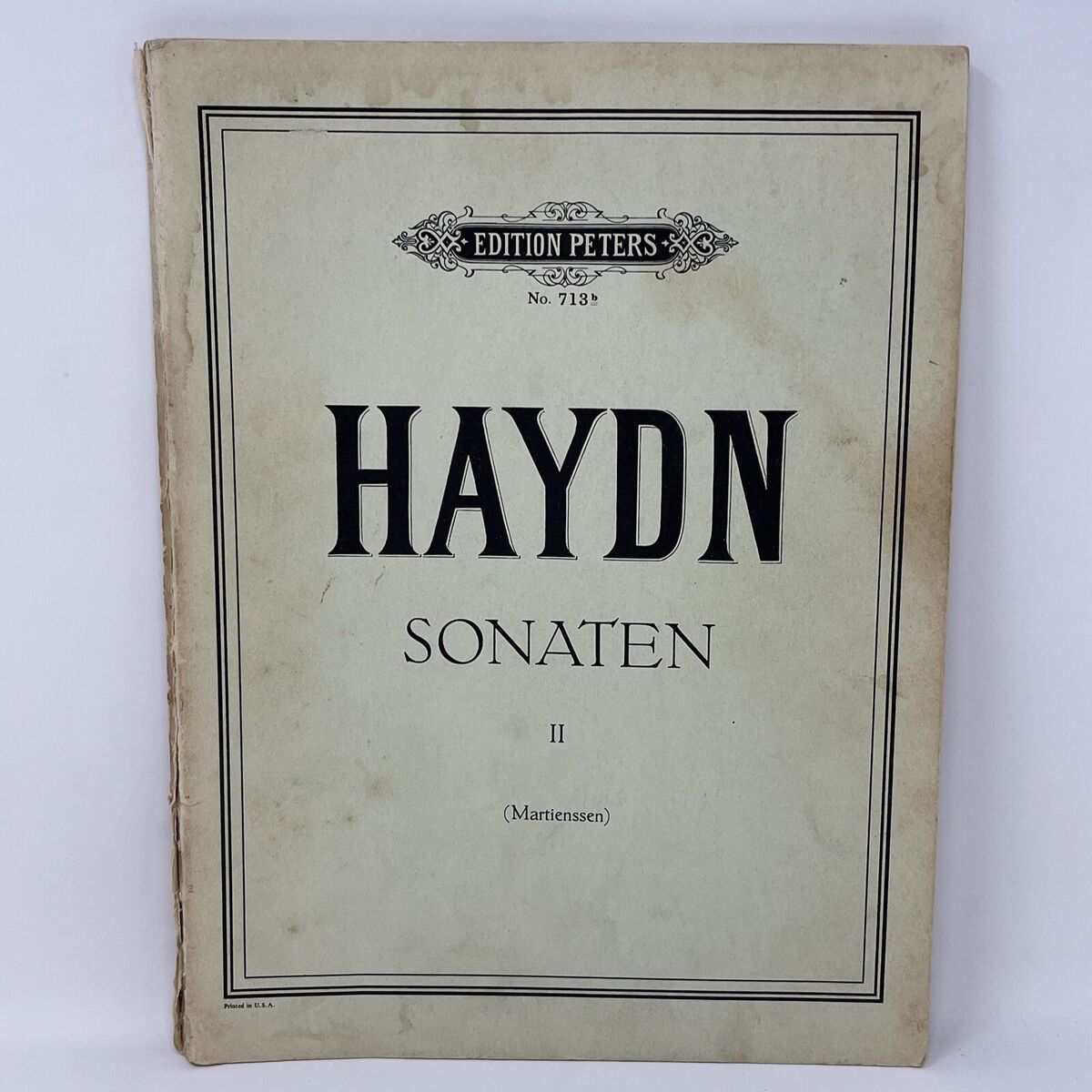 Haydn Sonaten II Edition Peters 713b Sheet Music Piano Haydn Sonaten II Edition Peters 713b Sheet Music Piano